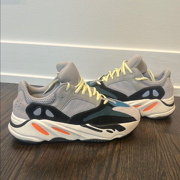 Yeezy Gray and Black Sneakers with Chunky Sole